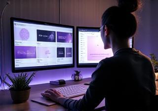 Visual designer working on a design system